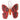 Madagascar Silk Butterfly Ornament - Red