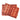 Raffia Shibori Placemat (Pair) - Cocoon & Moth Pattern - Egyptian Red